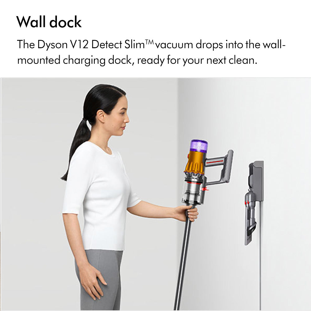 Dyson V12 Detect Slim Absolute Vacuum Cleaner (Sprayed Yellow/Iron/Nickel)