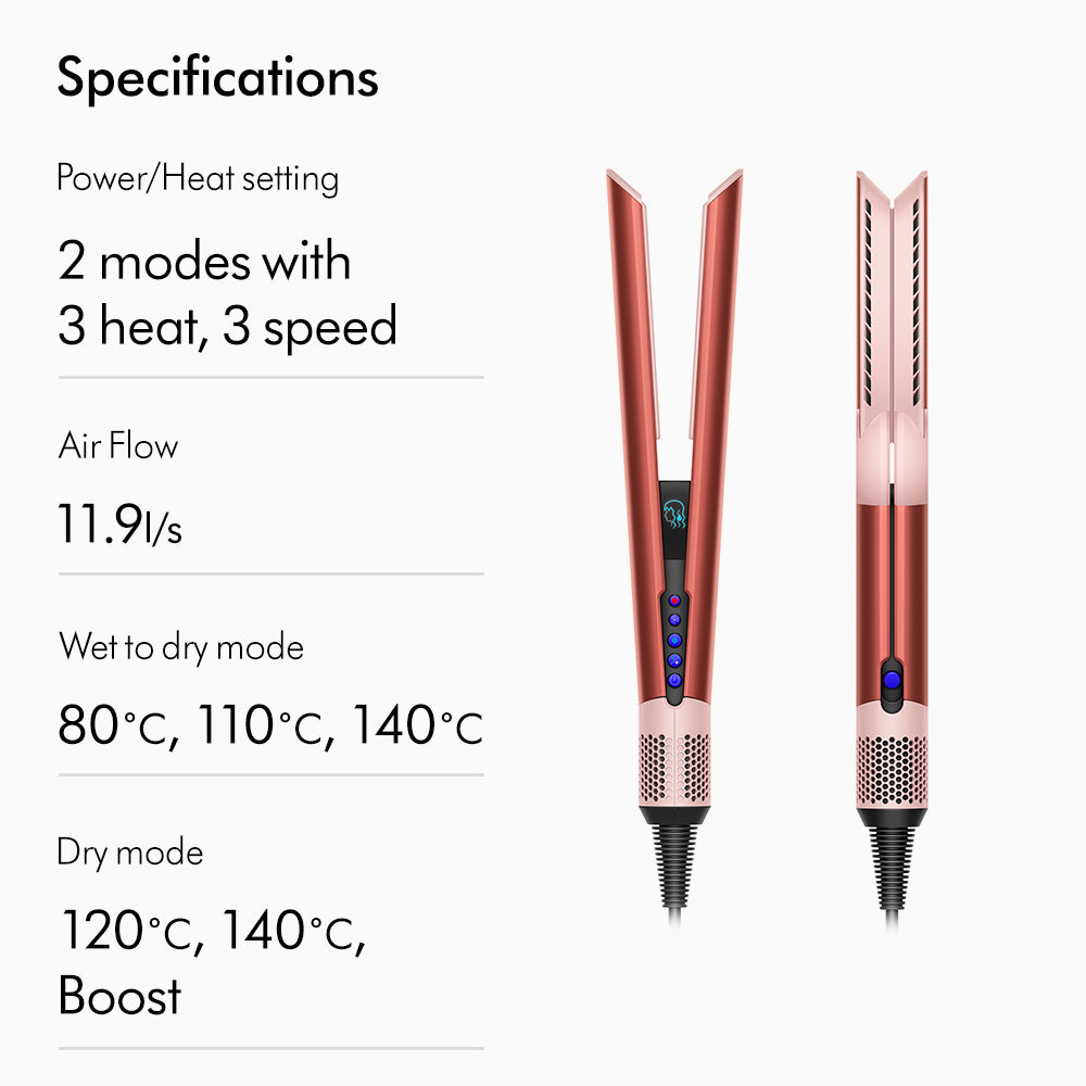 Dyson Airstrait™ straightener (Strawberry Bronze/Blush Pink)