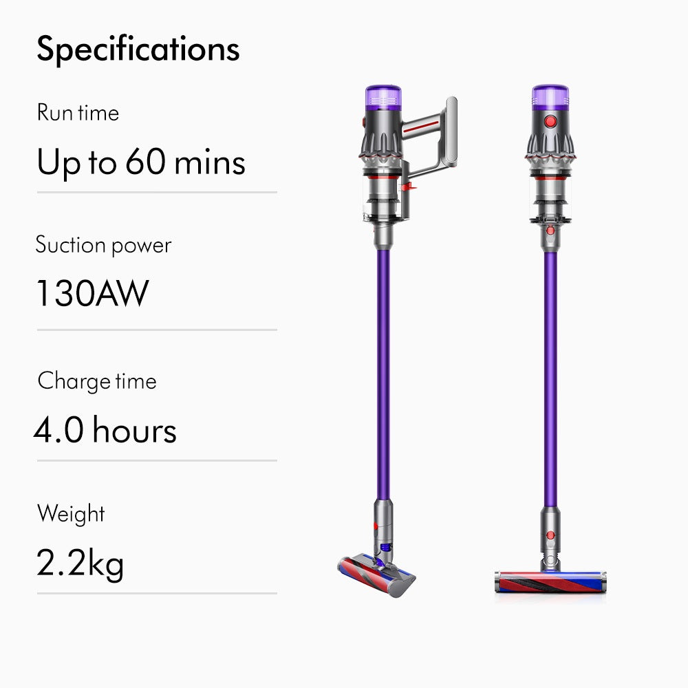 Dyson V12 Origin Cordless Vacuum Cleaner (Iron/Purple)