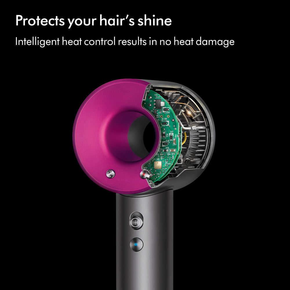 Dyson Supersonic ™ Hair Dryer HD15 (Iron/Fuchsia) with Flyaway Smoother