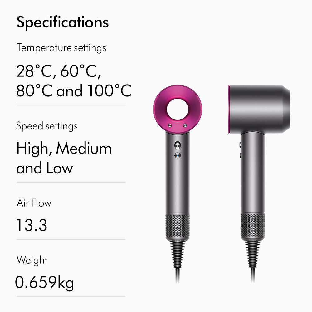 Dyson Supersonic ™ Hair Dryer HD15 (Iron/Fuchsia) with Flyaway Smoother