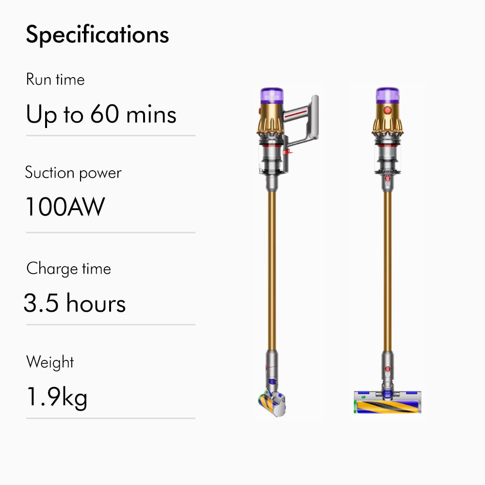 Dyson V12 Detect Slim Absolute Vacuum Cleaner (Sprayed Yellow/Iron/Nickel)